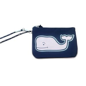 Vineyard Vines x Target Navy Pink Whale Wristlet Pouch Bag